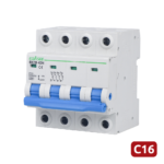 Disyuntor de protección eléctrica tetrapolar para instalación trifásica