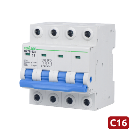 Disyuntor de protección eléctrica tetrapolar para instalación trifásica