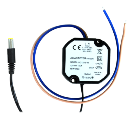 Fuente de alimentación compacta 12V para cámaras y dispositivos (DC1215-W)