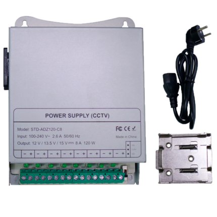 Fuente de alimentación 12V para cámaras de seguridad con 8 salidas