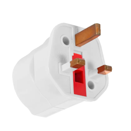 Adaptador de enchufe europeo a enchufe inglés (UK)