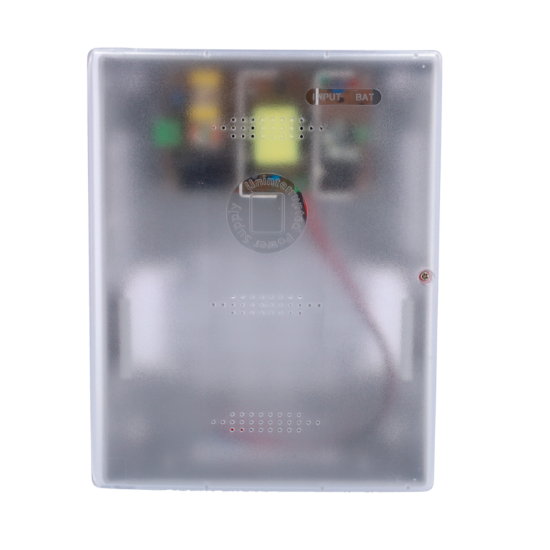 Caja de alimentación con batería de respaldo para sistemas de seguridad