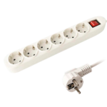 Regleta de 6 enchufes con interruptor y cable de 1,5 metros
