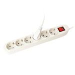 Regleta de 6 enchufes con interruptor y cable de 1,5 metros