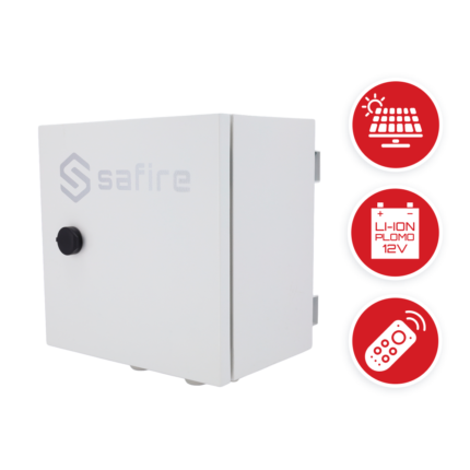 Caja de alimentación solar para cámaras de seguridad en exterior