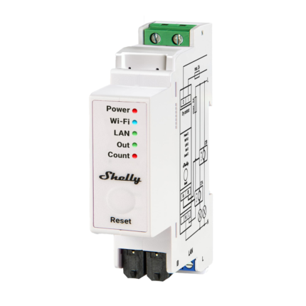 Medidor de consumo eléctrico WiFi con 2 pinzas para carril DIN