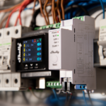 Medidor de consumo eléctrico WiFi con 2 pinzas para carril DIN