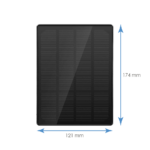 Panel solar para mantener cargada la cámara de seguridad exterior