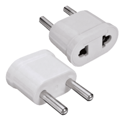 Adaptador de enchufe americano a europeo para viajes a Europa