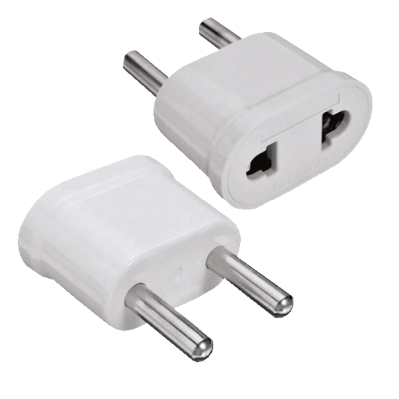 Adaptador de enchufe americano a europeo para viajes a Europa