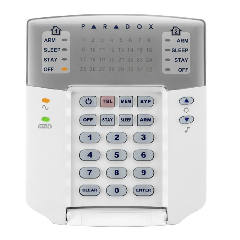 Teclado PARADOX LED K32+ cableado. Grado 2