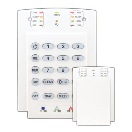 Teclado LED 10 zonas. Diseño vertical. no cumple grado de seguridad Paradox