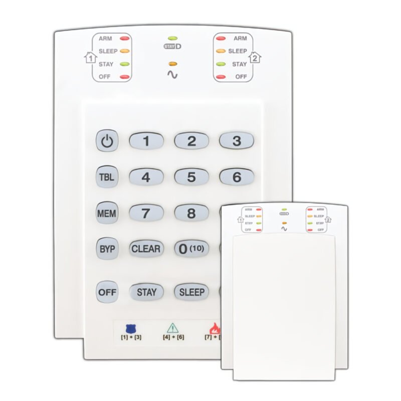 Teclado LED 10 zonas. Diseño vertical. no cumple grado de seguridad Paradox