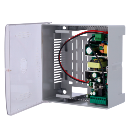 Fuente de alimentación para sistemas de control de acceso y cerraduras (AC-12DC5A-BAT7AH-P)