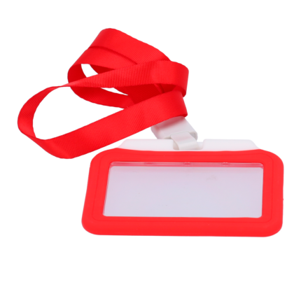 Funda protectora para tarjeta de acceso o crédito en silicona roja