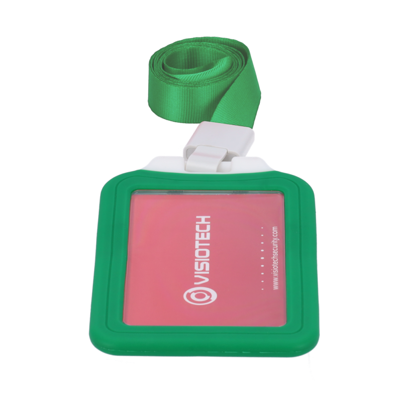Funda protectora para tarjeta de acceso con bloqueo RFID verde