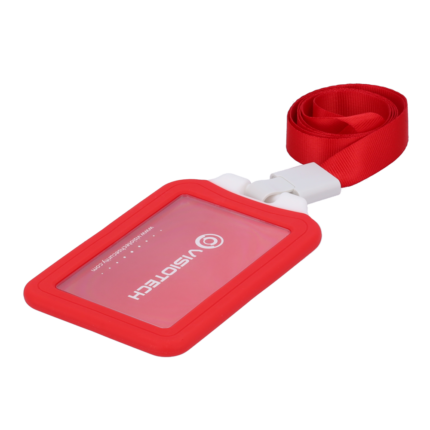 Funda protectora de silicona roja para tarjetas de acceso