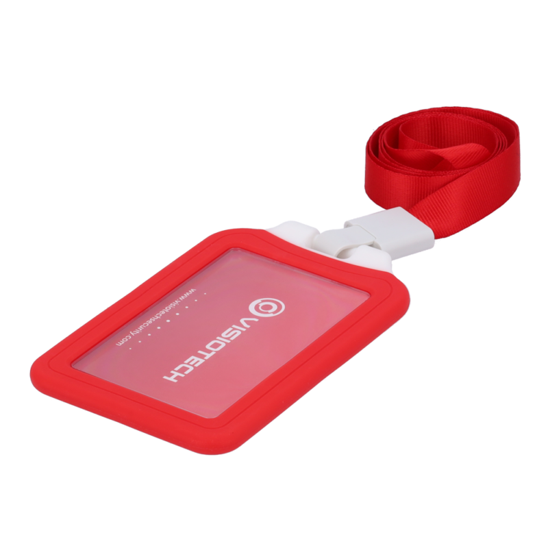 Funda protectora de silicona roja para tarjetas de acceso