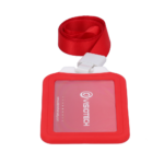 Funda protectora de silicona roja para tarjetas de acceso