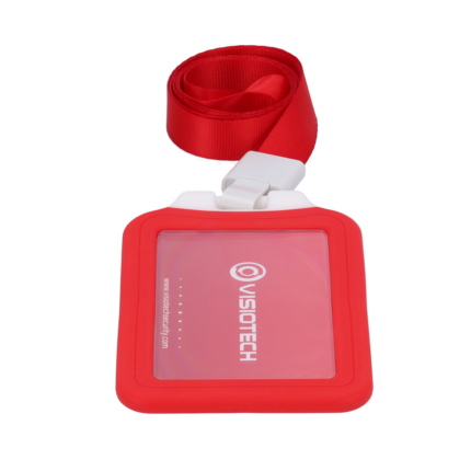 Funda protectora de silicona roja para tarjetas de acceso