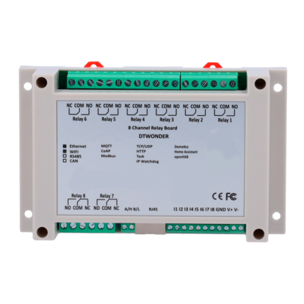 Controlador de relés con WiFi y Ethernet para automatización remota