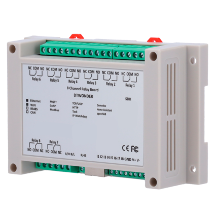 Controlador de relés con WiFi y Ethernet para automatización remota
