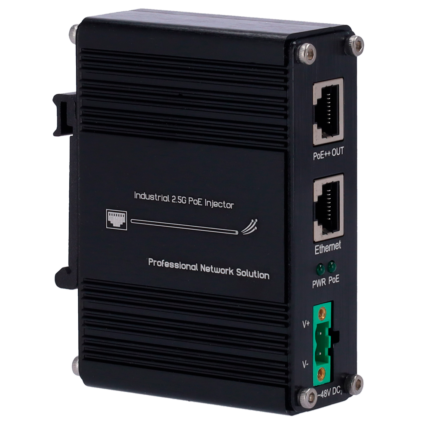 Inyector PoE para alimentar cámaras y dispositivos en exteriores extremos
