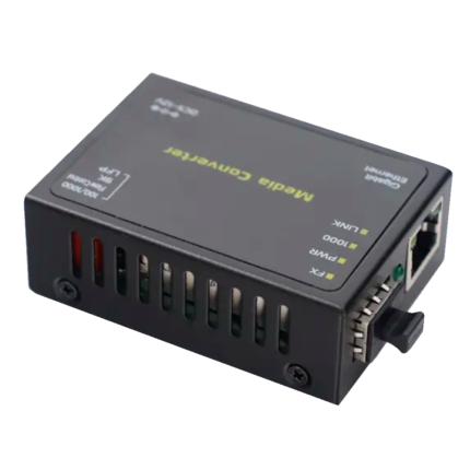 Conversor de red Ethernet a fibra óptica para largas distancias