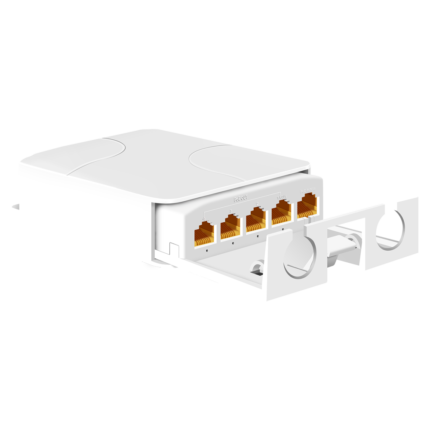 Extensor de red PoE para exterior con 4 puertos Gigabit