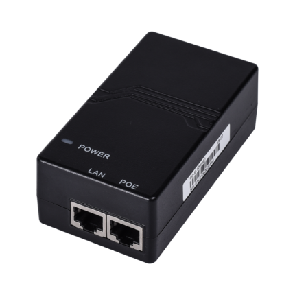 Inyector PoE para dar alimentación eléctrica a cámaras y puntos de acceso