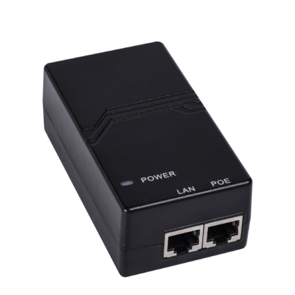 Inyector PoE para dar alimentación eléctrica a cámaras y puntos de acceso