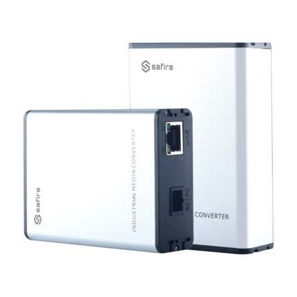 Kit de 2 conversores de fibra óptica a red Ethernet para exteriores