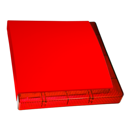 Sirena con luz roja para alarma de incendios en exteriores