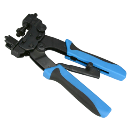 Pinza para instalar conectores de antena en cables coaxiales