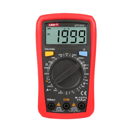 Medidor eléctrico digital para medir voltaje, corriente y temperatura (UT131C)