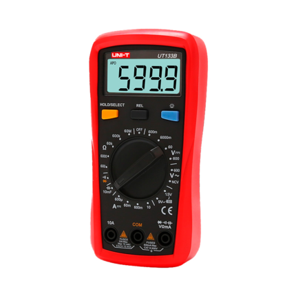 Medidor eléctrico digital para medir voltaje, corriente y resistencia (UT133B)