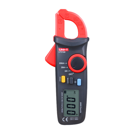Pinza amperimétrica compacta para medir corriente eléctrica AC (UT210A)