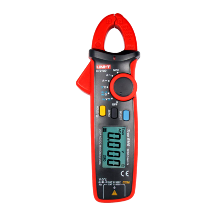 Pinza amperimétrica compacta para medir corriente y voltaje (UT210D)