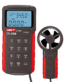 Medidor de velocidad del viento y temperatura con pantalla LCD