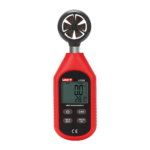 Medidor de velocidad del viento portátil con temperatura y pantalla LCD