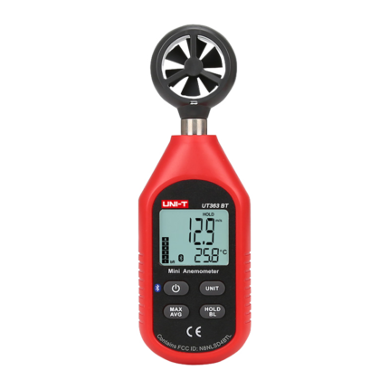 Medidor de viento y temperatura portátil con app y pantalla LCD