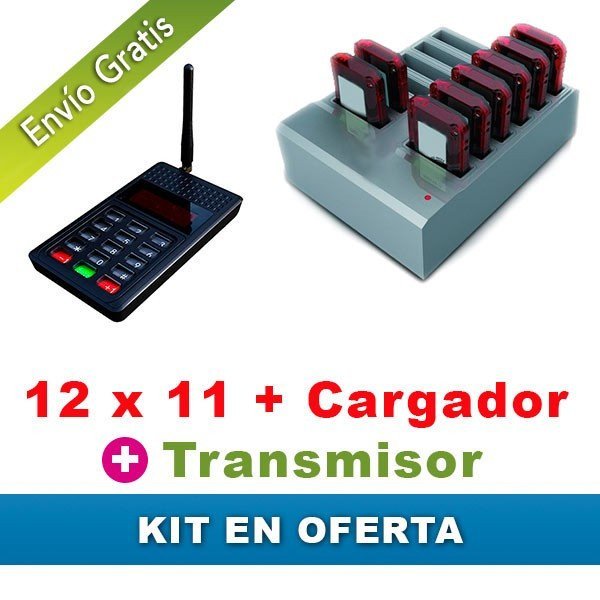Oferta 12×11 avisadores de clientes + cargador +