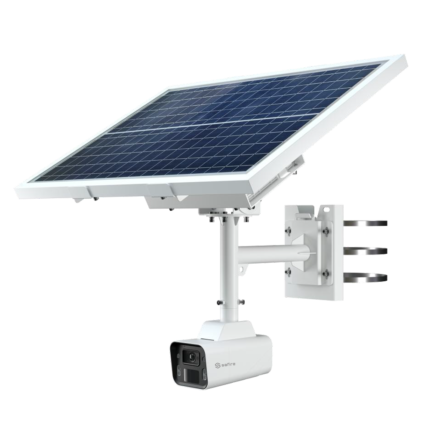 Cámara de seguridad exterior con panel solar y conexión 4G