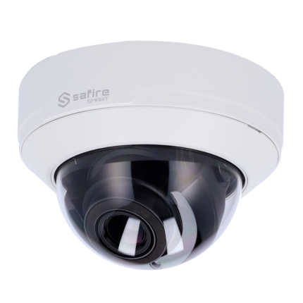 Cámara domo IP exterior con detección facial y zoom motorizado