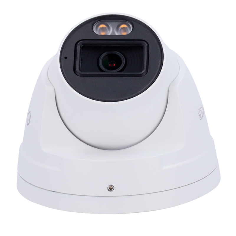 Cámara de seguridad exterior 4K con luz y alarma disuasoria