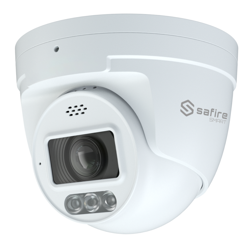 Cámara de seguridad exterior 4K con luz y alarma disuasoria