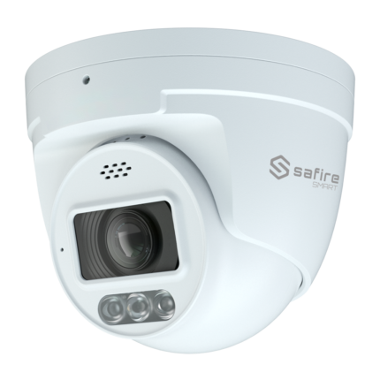 Cámara de vigilancia exterior 4K con alarma disuasoria y zoom