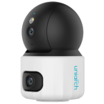 Cámara WiFi doble lente para vigilancia interior con audio