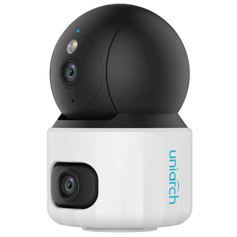 Cámara WiFi doble lente para vigilancia interior con audio