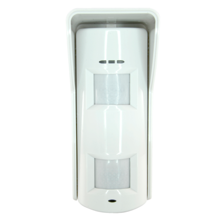 Detector de movimiento para exterior con triple tecnología antimanipulación